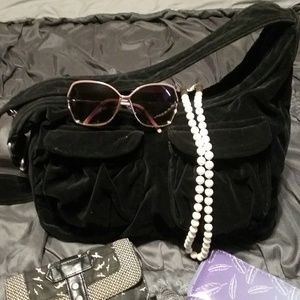 Old Navy black velvet bag